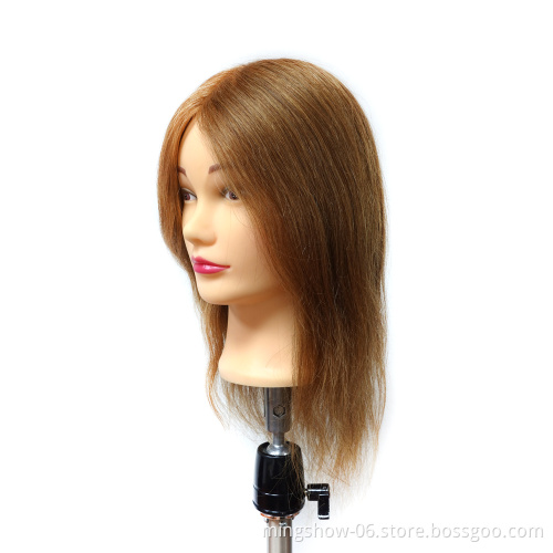 Wholesale price real human hair makeup practice mannequin training head female